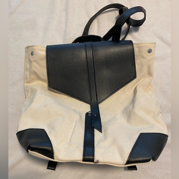 Small canvas backpack ‘purse’ with vinyl details - Picture 1 of 5